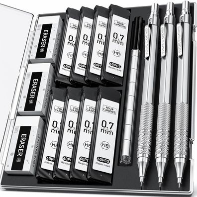 Metallischer 0,7mm Druckbleistift Set 480 Stück HB Minen Ingenieure Zeichnen