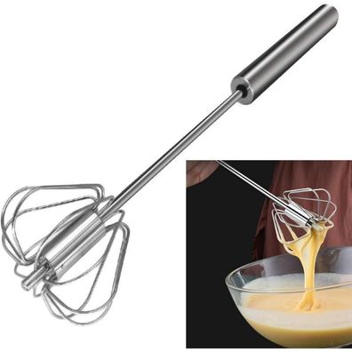 Feeziloe Schneebesen Edelstahl Hand Push Mixer Rührer Milchaufschäumer