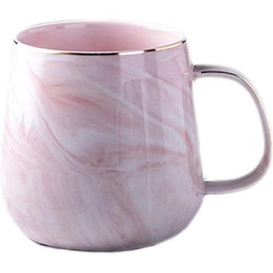 Porzellan Kaffeetasse Marmor Teetasse 320ml Kakaobecher Geschenk Schwarz
