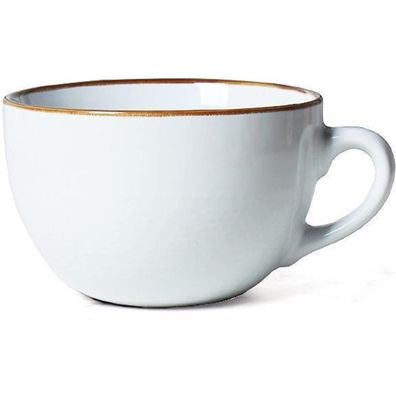 Groß Keramik Kaffee Tee Tasse 700ml Weiß Kaffeetasse Suppentasse Henkel