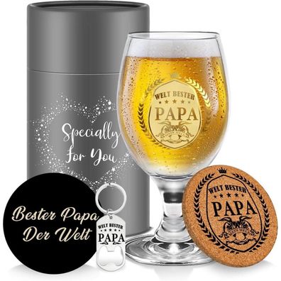 Personalisiertes Bierglas Vatertagsgeschenk Geburtstagsgeschenke Männer 400ml