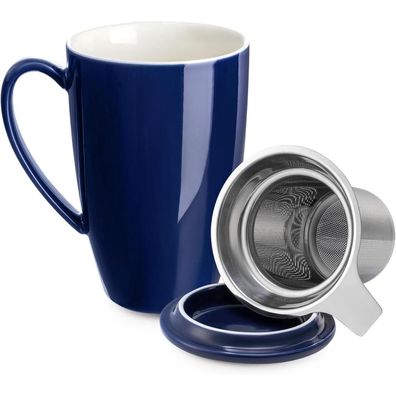 Porzellan Teetasse 450ml Mit Deckel und Sieb