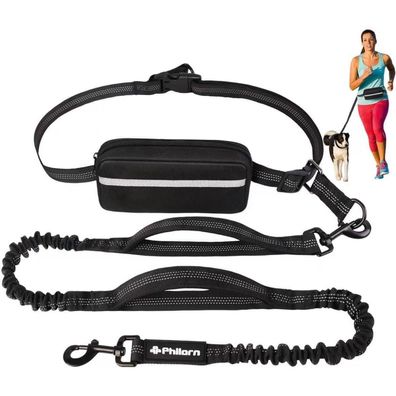 Joggingleine für Hunde mit Dual Griffe, Reflektierende Nähte, Laufgurt bis 50kg