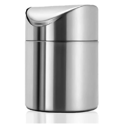 Mini Mülleimer Edelstahl Tischabfalleimer Schwingdeckel Kosmetikeimer