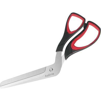 Asdirne Pizzaschere 27CM Schwarz/Rot Edelstahlklinge Küchenschneiden