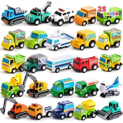 JOYIN 25 Stück Mini Auto Spielzeug Set für Kleinkinder und