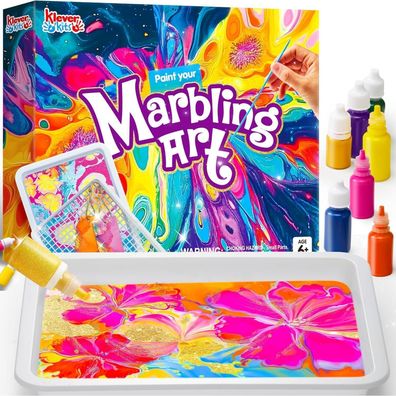 Klever Kits Wasser Marmorierfarbe Kinder Mädchen Jungen 6-12 Künstlerisches