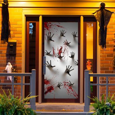 Halloween Zombie-Hände Türabdeckung Deko 183x76cm JOYIN