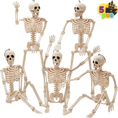 JOYIN Bewegliche Halloween-Skelette 40,6 cm Ganzkörper Gelenke hängend