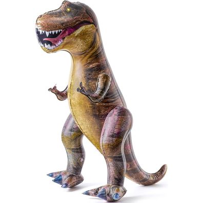Aufblasbarer Dinosaurier T-Rex für Pool Party Deko 76,2cm Braun