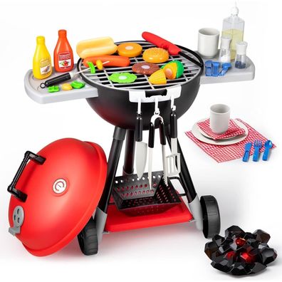 JOYIN 34 PCS Kinder BBQ Grill Set Spielzeug Kugelgrill Playset