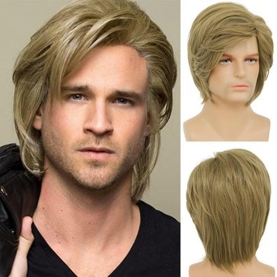 Blonde Kurzhaarperücke für Männer Cosplay Halloween Synthetische Perücke
