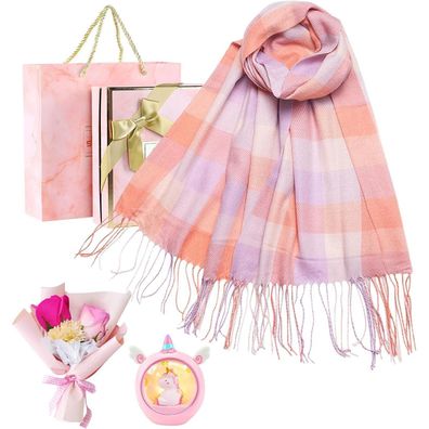 BIQIQI Damen Winter Schal Geschenkset Kaschmir