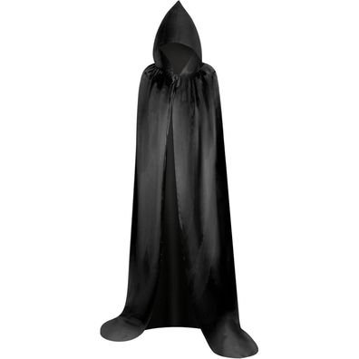 Unisex Halloween Umhang mit Kapuze Vampir Kostüm Cosplay Schwarz M