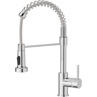 Forious Wasserhahn Küche mit Brause, Hochdruck Mischbatterie, 360° schwenkbar