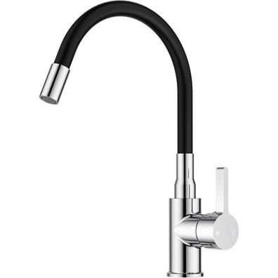 Forious Flexible Küchenarmatur 1 Loch Edelstahl 360° Drehbar Spülenarmatur