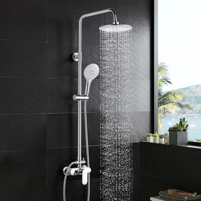 Namuoto Duschset mit Armatur Mischbatterie Regendusche Chrom