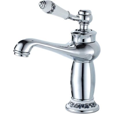 Namuoto Retro Wasserhahn Bad Waschtischarmatur Messing Chrom