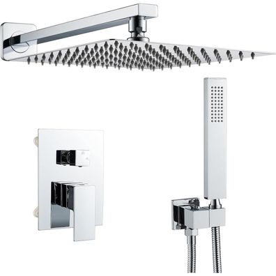 Namuoto Unterputz Duscharmatur Set mit Regendusche Handbrause Chrom