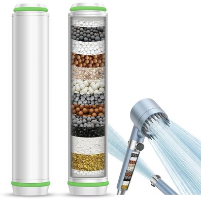 2er Pack Duschkopf Filter für Kalkhaltiges Wasser Entfernt Chlor Schwermetalle