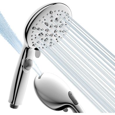 Cobbe Duschkopf Wassersparend Handbrause 7 + 2 Strahlarten ABS Chrome 9
