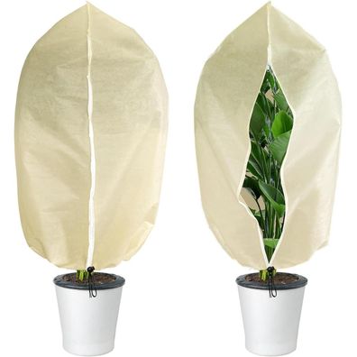 GIONAR 2 Stück Winter Pflanzenschutz Frostschutz Sack 100x80cm mit