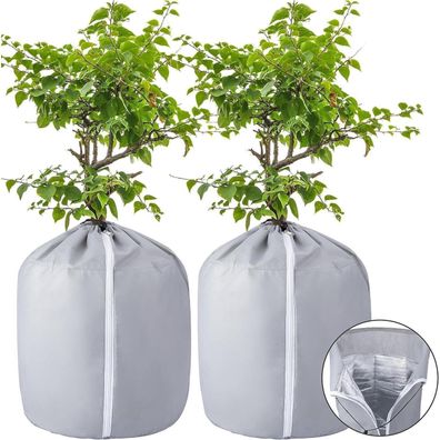 2er Set GIONAR Thermo Topfschutz 50x45cm Winter Schutz für Pflanzen