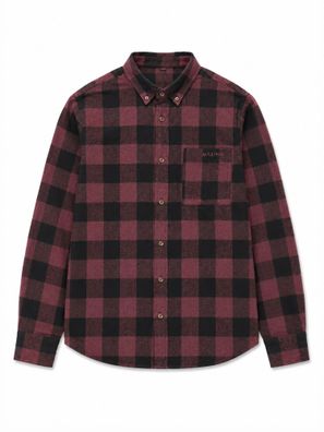MAZINE Hemd Checked Flannel eggplant/black mel