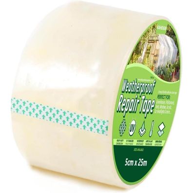 5cm x 25m Folienklebeband Transparent Extra Stark PE Gewächshaus