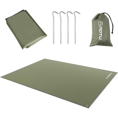 Flintronic Zeltplane Camping Bodenplane Hängematte Tarp Armeegrün 2.2x1.5m
