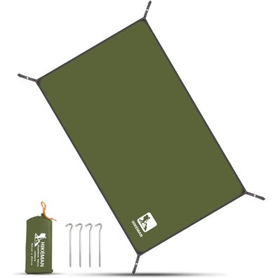 Wasserdichte Zeltplane 210D Oxford Camping Mehrzweck Tarp Militärgrün 90x210cm