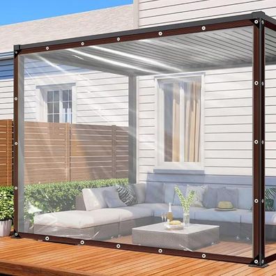 Transparente Plane 3x3m Ösen Abdeckplane Wasserdicht Gartenplane Schutz