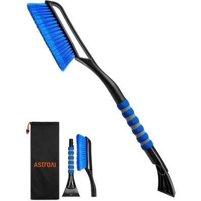 AstroAI 2in1 Auto Reinigungsbürste Eiskratzer Schneebesen Blau 68CM