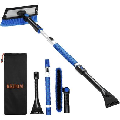 AstroAI Eiskratzer Auto Schneebesen 119CM Ausziehbar Abnehmbarer Eisschaber 180