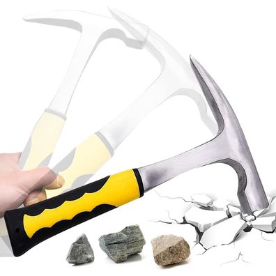 Geologischer Meißelhammer Doppelkopf Geologenhammer Gummi Griff Kohlenstoffstahl