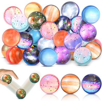 30 GOLDGE Flummies Kinder Gummiball Planeten Mitgebsel Gastgeschenk