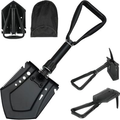 Klappspaten Hochfester Kohlenstoffstahl 58cm Camping Schaufel Outdoor-Wandern