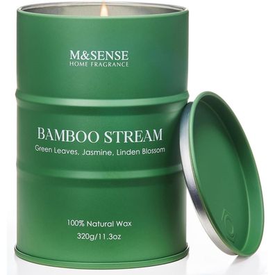 Natürliche Bambus-Duftkerze Aromatherapie 320g 70h Brenndauer