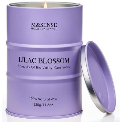 M&SENSE Fliederblüte Sojakerze 320g Aromatherapie Kerze Meditation SPA
