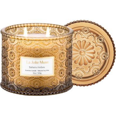 Duftkerze Sahara Ambra 2-Docht-Soja-Kerze 340g Aroma Kerze