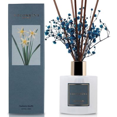 Cocorrína Raumduft Reed Diffuser 200ml - Kaschmir Vanille, ätherisches Öl