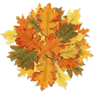 25 Stück künstliche Herbstahornblätter Herbstbasteleien Tischdekorationen