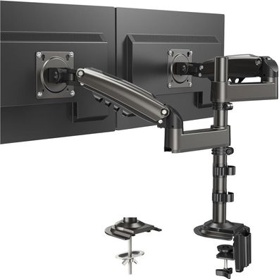 Monitor Halterung 2 Monitore 13-32 Zoll Höhenverstellbar Neigbar Schwenkbar