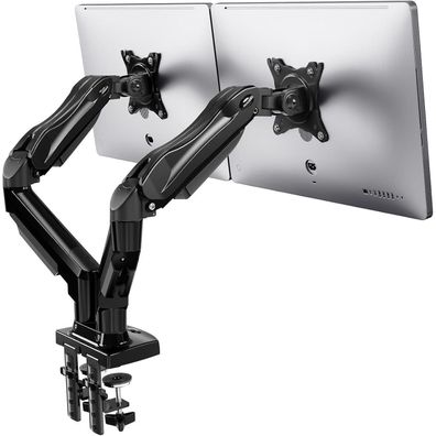 Monitor Halterung Gasfeder 2 Monitore 13-30 Zoll Bildschirme 360° Drehbar VESA