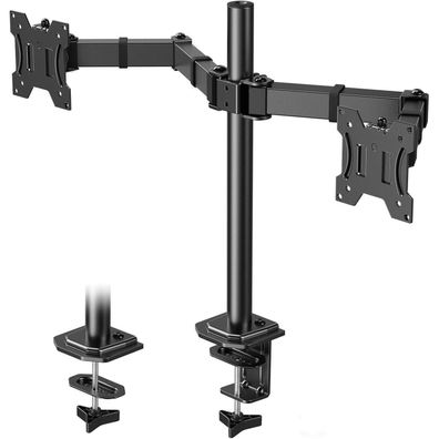 Dual Monitor Halterung 2 Monitore 13-30 Zoll Höhenverstellbar Neigen Schwenken