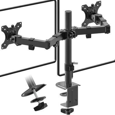 Putorsen Monitor Halterung für 2 Monitore 13-32 Zoll, Höhenverstellbar & Neigbar