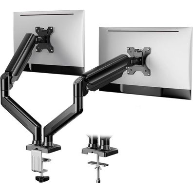 ErGear Monitor Halterung 2 Monitore 32 Zoll Bildschirme VESA 75/100 Schwarz