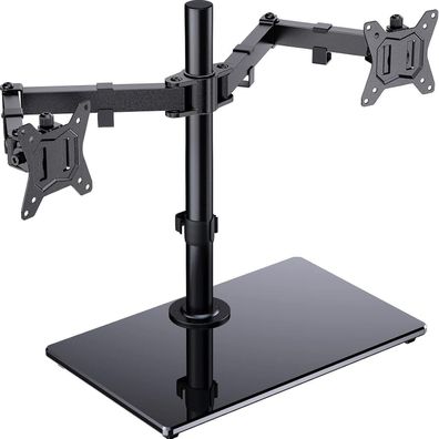 Monitor Halterung 2 Monitore 13-32 Zoll Freistehender Sockel 180° Schwenkung