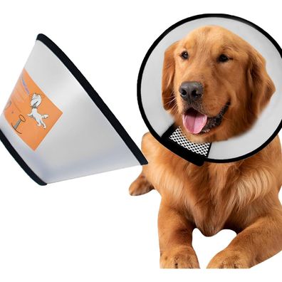 Hundekegel Halsband Verstellbar Anti-Bite Wundkegel Schutzkragen 31-37cm