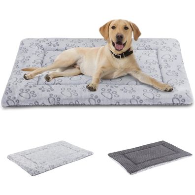 Ieuumler Hundebett Flauschige Hundematte Weich Warm Katzenkissen 60x45cm Grau S
